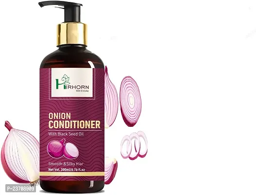 Hirhorn Red Onion Conditioner For Hair Fall Control and Hair Growth, Suitable For All Type Hair, Sulphates and Parabens Free(200 Ml)-thumb0