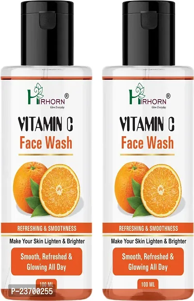Natural Hirhorn Vitamin C Men And Women Normal Skin Face Wash Pack Of 2-thumb0