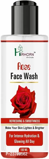 Natural Hirhorn Rose Glow Foaming Facewash For Soft And Bright Skin Men And Women All Skin Types Face Wash Pack Of 1