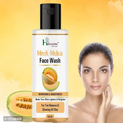 Natural Hir Horn Hydrating Musk Melon For Pimples, Dry And Oily Skin-Tube Women All Skin Types Face Wash Pack Of 1