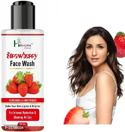 Natural Hirhorn Strawbeery Face Wash, Paraben Free, Sulphate Free Pack Men And Women All Skin Types Face Wash Pack Of 1-thumb0