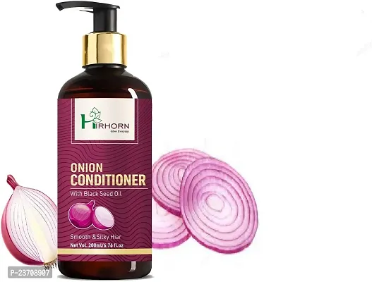Hirhorn Red Onion Conditioner For Hair Fall Control and Hair Growth, Suitable For All Type Hair, Sulphates and Parabens Free, Anti Hairfall Conditioner(200 Ml)