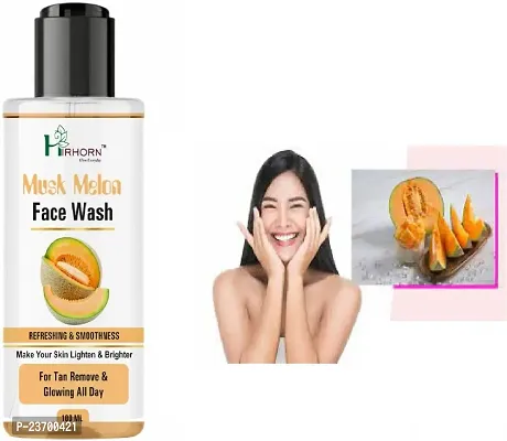 Natural Hirhorn Musk Melon Brightening Men And Women All Skin Types Face Wash Pack Of 1-thumb0