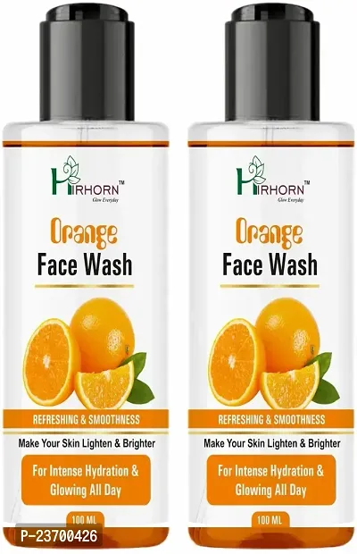 Natural Hirhorn Natural Orange Sls And Paraben Free Men And Women All Skin Types Face Wash Pack Of 2-thumb0