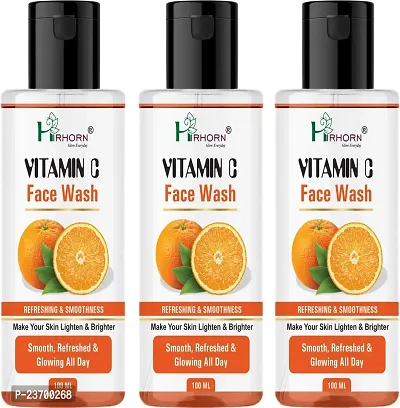 Natural Hirhorn Bright Complete Vitamin C Facewash Men And Women Normal Skin Face Wash Pack Of 3