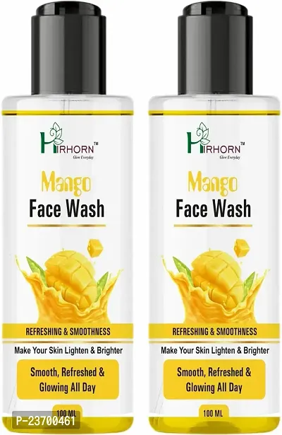 Natural Hir Horn Hydrating Mango For Pimples, Dry And Oily Skin-Tube Women All Skin Types Face Wash Pack Of 2