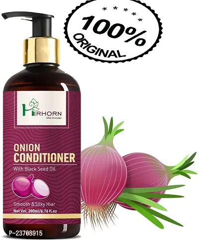 Hirhorn Onion Conditioner For Hair Growth and Hair Fall Control With Coconut Oil And Deep Conditioing 200 Ml(200 Ml)