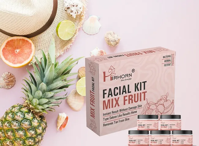 MIX FRUIT FACIAL KIT THAT INFUSED WITH NATURAL FRUITS CLEANSING