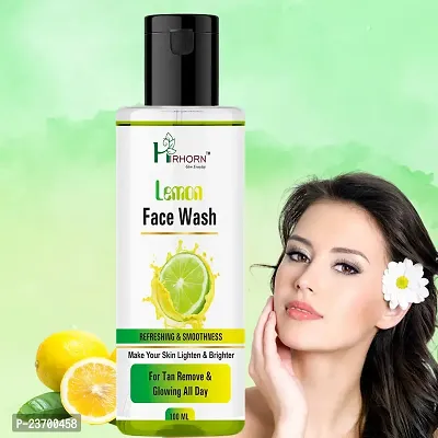 Natural Hir Horn Hydrating Lemon For Pimples, Dry And Oily Skin-Tube Women All Skin Types Face Wash Pack Of 1