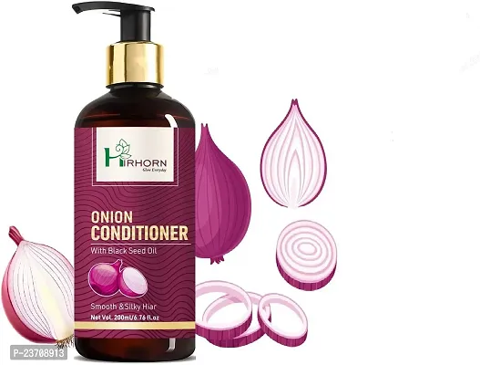 Hirhorn Onion Conditioner - With Cold Pressed Red Seed Onion Oil, Jojoba and Zinc -200 Ml(200 Ml)