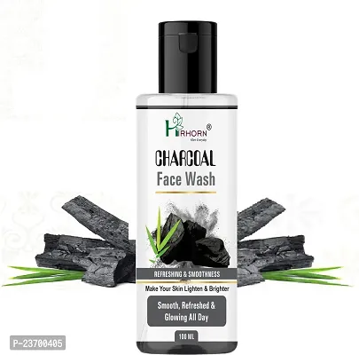 Natural Hirhorn Charcoal Foaming Facewash With Tea Tree Extract Men And Women All Skin Types Face Wash Pack Of 1-thumb0