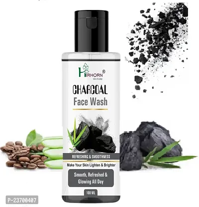 Natural Hirhorn Hrhorn Activated Charcoal Facewash Men And Women All Skin Types Face Wash Pack Of 1-thumb0