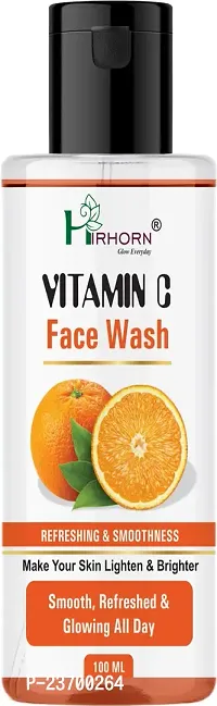 Natural Hirhorn Vitamin C Facewash For Skin Brightening Or Lightening Men And Women Normal Skin Face Wash Pack Of 1-thumb0