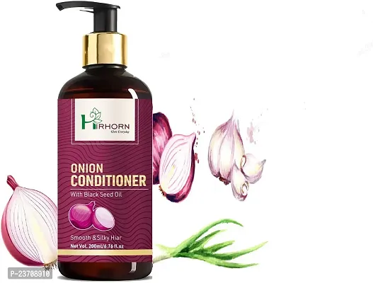 Hirhorn Onion Conditioner With Curry Leaves For Hydrated And Nourished Hair 200Ml(200 Ml)
