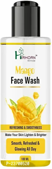 Natural Hirhorn Mango Glow Foaming Facewash For Soft And Bright Skin Men And Women All Skin Types Face Wash Pack Of 1