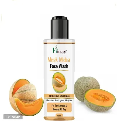 Natural Hirhorn Musk Melon Facewash For Soft,Flawless,Youthful,And Glowing Skin Men And Women All Skin Types Face Wash Pack Of 1