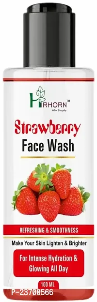 Natural Hir Horn Stawberry For Pimples, Dry And Oily Skin-L Control Pimplesallskin Types Women All Skin Types Face Wash Pack Of 1