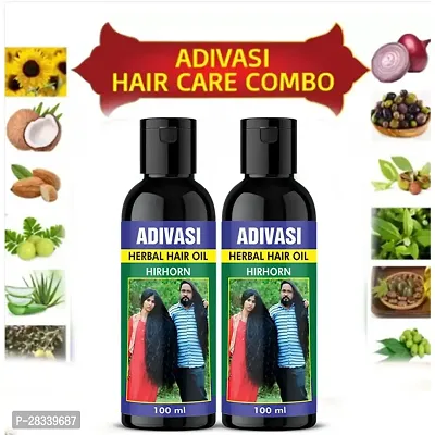 Adivasi Herbal Premium quality hair oil for hair Regrowth  Pack Of 2-thumb0