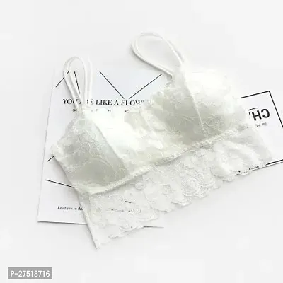 Stylish White Net Solid Bras For Women-thumb0