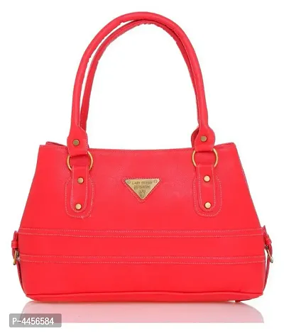 Premium Synthetic Red Csaual Handbag For Women-thumb0
