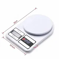 MYORA Portable Electronic Digital Weighing Scale | Food Weighing Scale for Health, Fitness, Home Baking  Cooking With LCD Display | White | 10 kg (With 2 Batteries Free)-thumb4