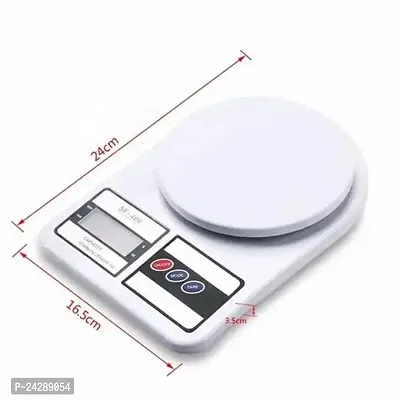 MYORA Portable Electronic Digital Weighing Scale | Food Weighing Scale for Health, Fitness, Home Baking  Cooking With LCD Display | White | 10 kg (With 2 Batteries Free)-thumb5