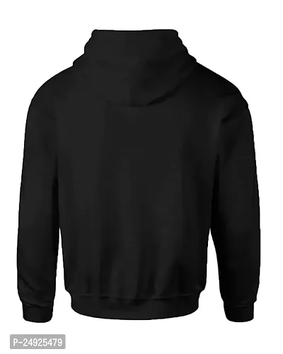 SPANDEXER Cotton Hooded Neck Anime Printed Hoodie (Small) Black-thumb2