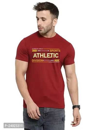 SPANDEXER Mens Athelete Cotton Printed Tshirt-thumb0