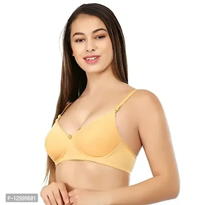 ESOROUCHA Women's Cotton Non-Padded Non-Wired Regular Bra (Pack of 1) Gold-thumb2