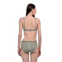 ESOROUCHA Cotton Lingerie Lightly Half Padded Wire Free Regular Bra Panty Set for Women?s (Pack of 3)-thumb3