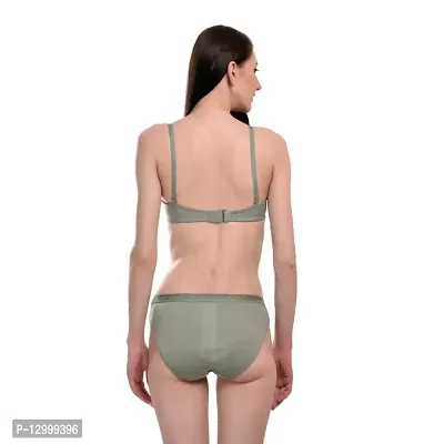 ESOROUCHA Cotton Lingerie Lightly Half Padded Wire Free Regular Bra Panty Set for Women?s (Pack of 3)-thumb4