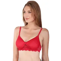 Esoroucha Women's Cotton Lightly Padded Wire Free Everyday Bra Multicolored-thumb2