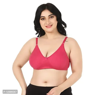 ESOROUCHA Everyday T-Shirt Push-Up Bra for Women Non Padded, Wirefree, Full Coverage, Heavy Breast Bra (Multicolored Pack of 3,Size 40C)-thumb2