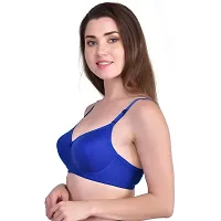 ESOROUCHA Women's Cotton Lightly-Padded Bras (Pack of 3) (B, Blue, Skin, Purple, 40)-thumb1