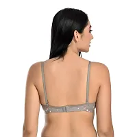 ESOROUCHA Soft T-Shirt Padded Wire Free Regular Bra for Women's (Pack of 3) Grey-thumb1