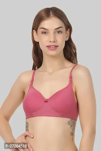 Classic Cotton Blend Solid Bra for Women-thumb0