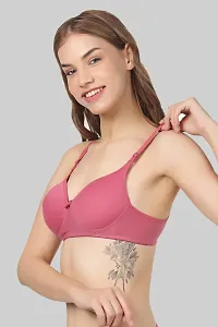 Classic Cotton Blend Solid Bra for Women-thumb3