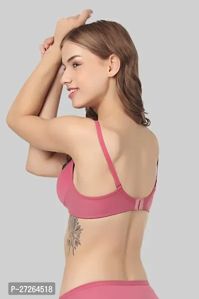 Classic Cotton Blend Solid Bra for Women-thumb2