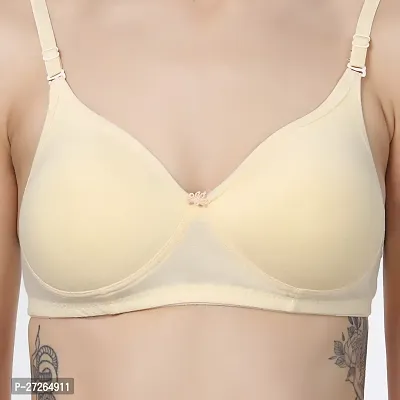 Classic Cotton Blend Solid Bra for Women-thumb2