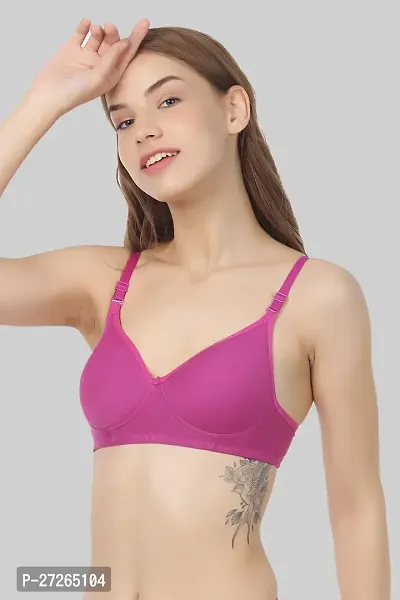 Classic Cotton Blend Solid Bra for Women-thumb4