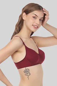 Classic Cotton Blend Solid Bra for Women-thumb2