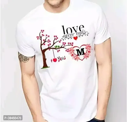 Stylish Polyester Blend Printed Half Sleeves T-Shirt For Men-thumb0