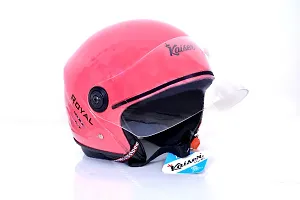 ISI Certified Stylish Open Face HelmetPink)-thumb1