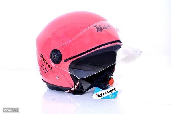 ISI Certified Stylish Open Face HelmetPink)-thumb2