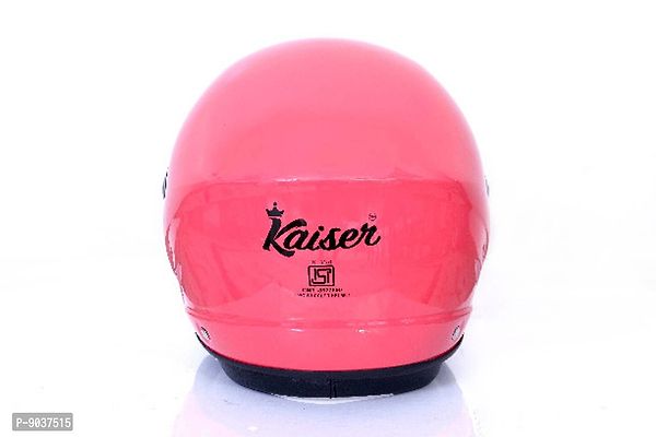 ISI Certified Stylish Open Face HelmetPink)-thumb3