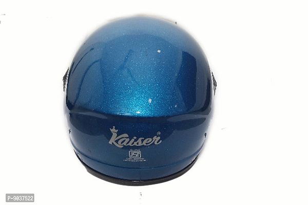 ISI Certified Stylish Open Face Helmet(Blue)-thumb3