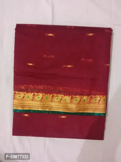 Beautiful Cotton Saree With Blouse Piece For Women-thumb0