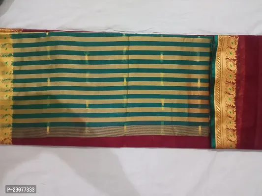 Beautiful Cotton Saree With Blouse Piece For Women-thumb2