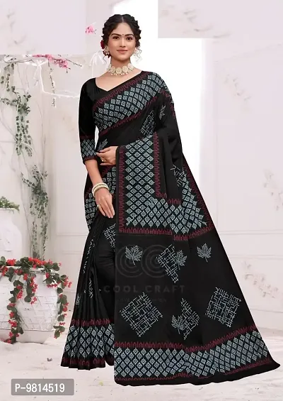 Beautiful Mulmul Cotton Printed Saree With Blouse Piece For Women