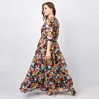 Stylish Georgette Printed Dresses For Women-thumb1